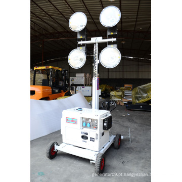 M500 Mobile LED Go-Cart Tipo Emergência Gerador Diesel Set Light Tower